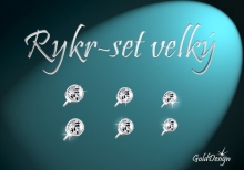 Rykr Set velký - náušnice stříbřené